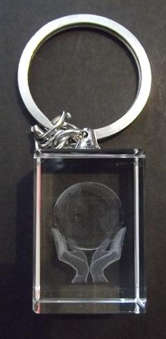 kristallen sleutelhanger wereldbol